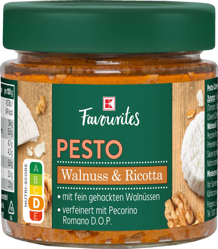 Abbildung des Sortimentsartikels K-Favourites Walnuss Ricotta Pesto 180g