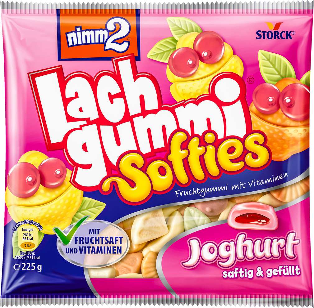 Abbildung des Sortimentsartikels Nimm2 Lachgummis Softies Joghurt 225g