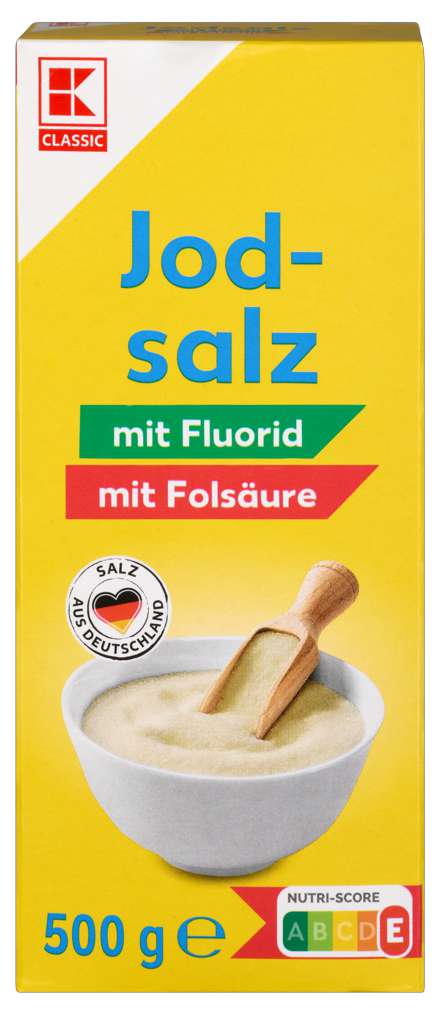 Abbildung des Sortimentsartikels K-Classic Jodsalz mit Fluorid+Folsäure 500g