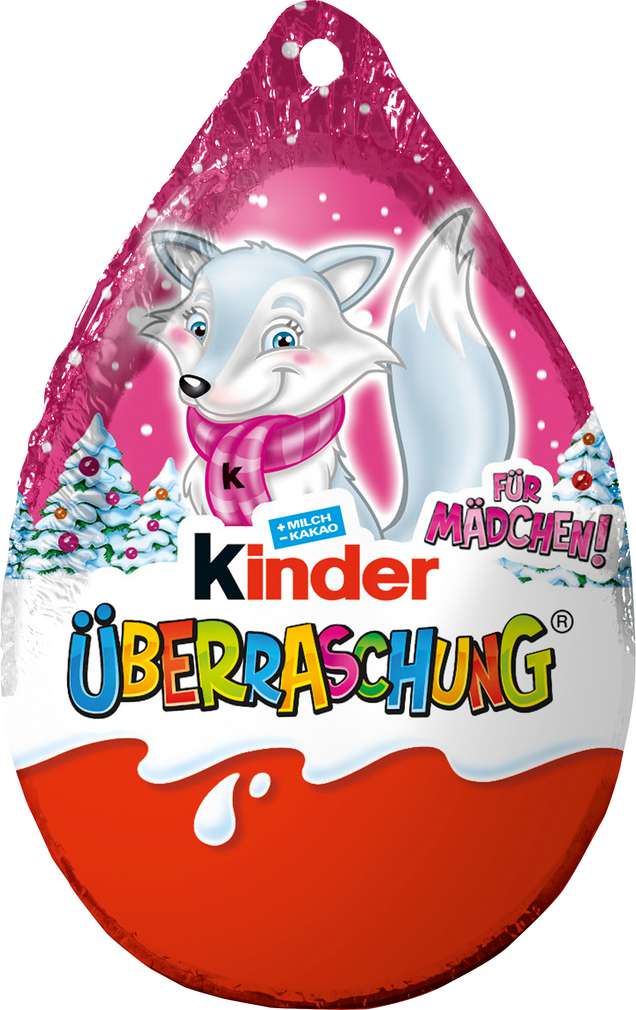 Abbildung des Sortimentsartikels Ferrero Kinder Ü-Ei Mädchen Weihnachtsanhänger 20g