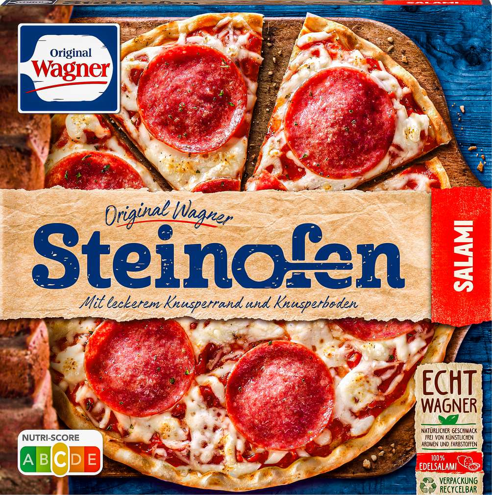 Abbildung des Sortimentsartikels Wagner Steinofen-Pizza Salami 320g