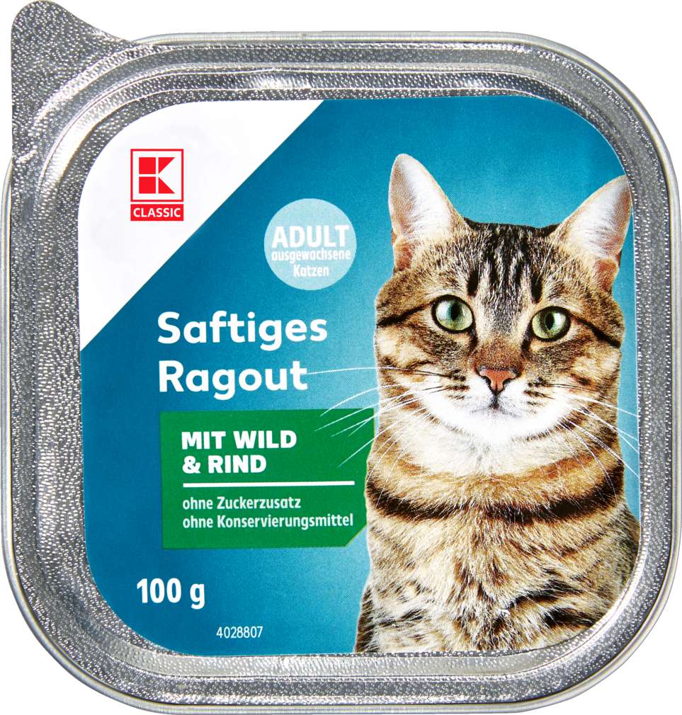 Abbildung des Sortimentsartikels K-Classic Katzennahrung Wild+Rind 100g
