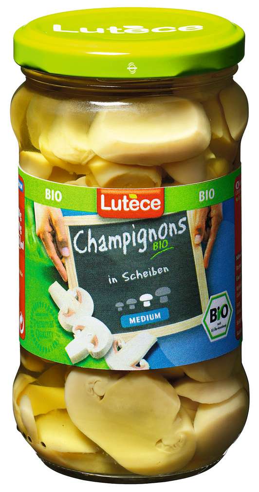 Abbildung des Sortimentsartikels Lutèce Champignons Bio in Scheiben 280g