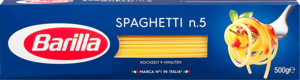 Abbildung des Sortimentsartikels Barilla Spaghetti n.5 italienische Pasta 500g