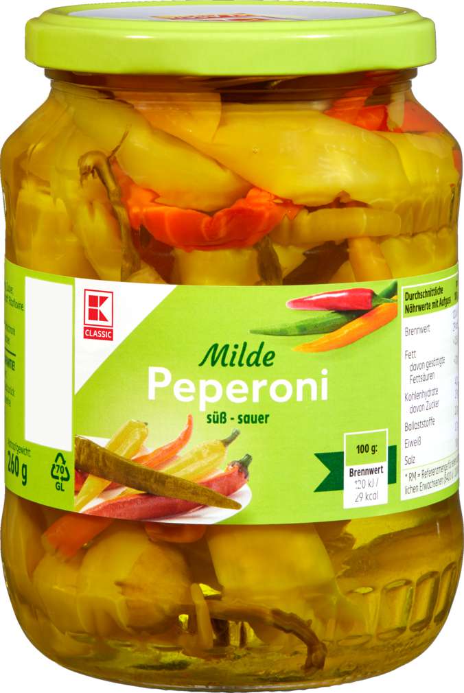 Abbildung des Sortimentsartikels K-Classic Peperoni mild 610g