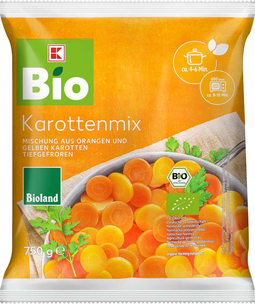 Abbildung des Sortimentsartikels K-Bio Bioland Karottenmix 750g