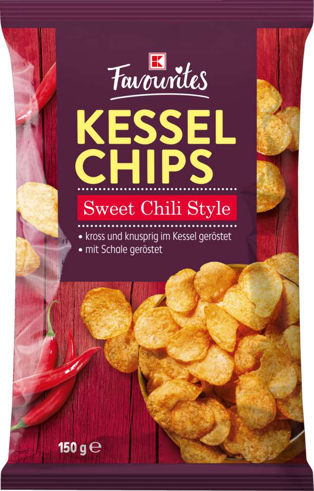 Abbildung des Sortimentsartikels K-Favourites Kesselchips Sweet Chili 150g