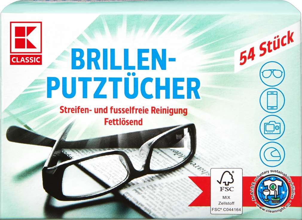 Abbildung des Sortimentsartikels K-Classic Brillenputztücher 54 Stück