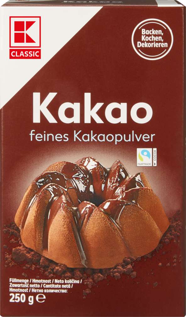 Abbildung des Sortimentsartikels K-Classic Kakao zum Backen dunkel 250g