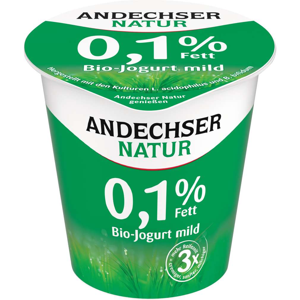 Abbildung des Sortimentsartikels Andechser Natur Bio joghurt 0,1% 150g