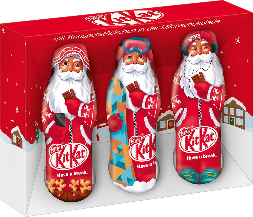 Abbildung des Sortimentsartikels KitKat Weihnachtsmänner 3er 60g