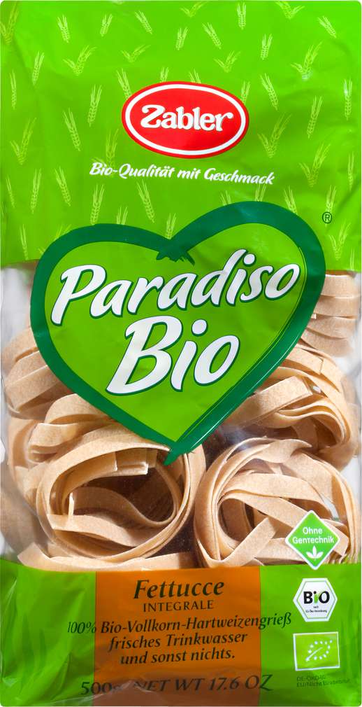 Abbildung des Sortimentsartikels Zabler Paradiso Bio Fettuce Vollkorn 500g