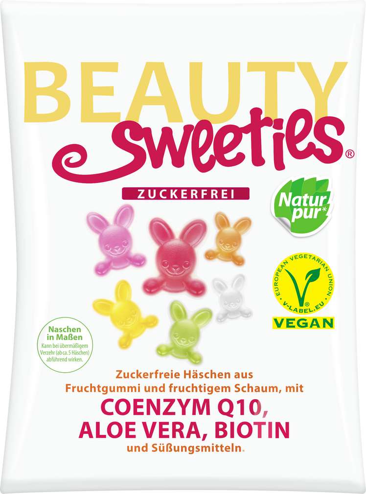 Abbildung des Sortimentsartikels Beauty Sweeties Häschen Fruchtgummi zuckerfrei 125g