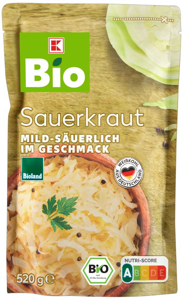 Abbildung des Sortimentsartikels K-Bio Sauerkraut 520g