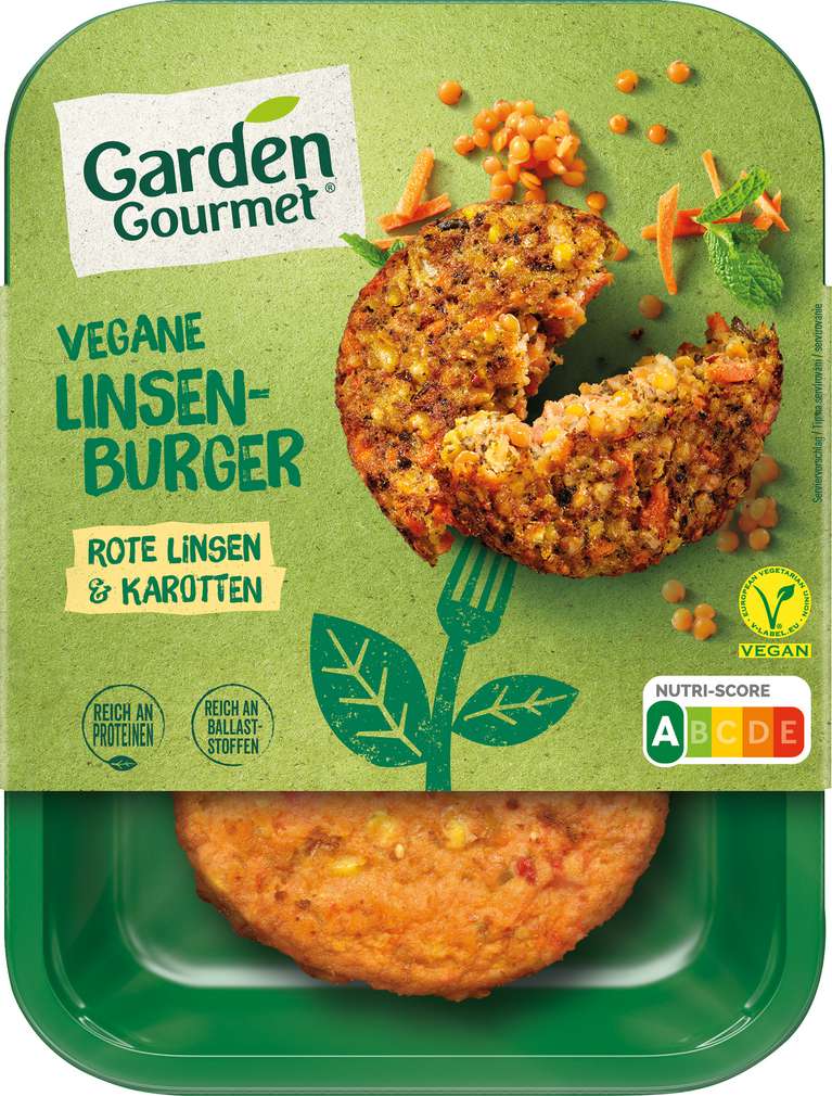 Abbildung des Sortimentsartikels Garden Gourmet Veganer Linsenburger 160g