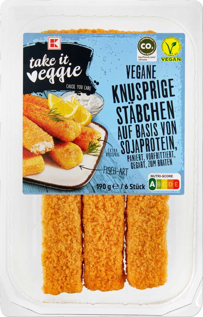 Abbildung des Sortimentsartikels K-Take it Veggie Fischstäbchen vegan 190g