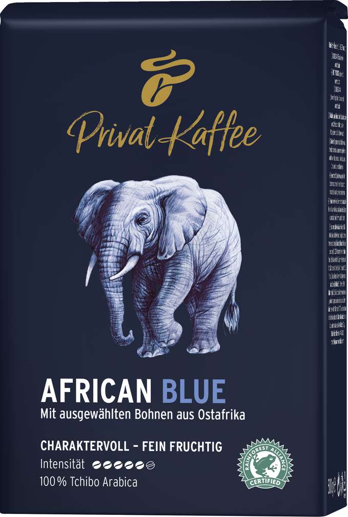 Abbildung des Sortimentsartikels Tchibo Privat Kaffee African ganze Bohnen 500g