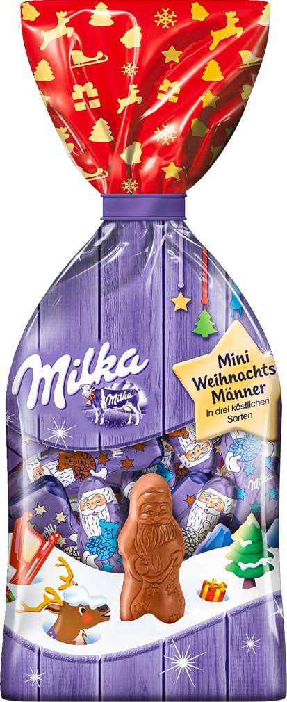 Abbildung des Sortimentsartikels Milka Mini W-Männer gefüllt 120g