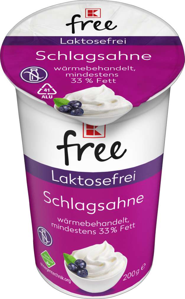 Abbildung des Sortimentsartikels K-Free Laktosefrei Frische Schlagsahne 33% Fett