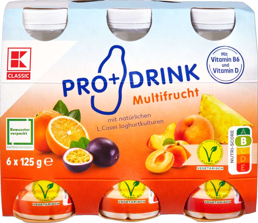 Abbildung des Sortimentsartikels K-Classic Pro+Drink Multifrucht 6x125g