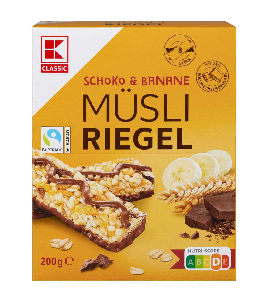 Abbildung des Sortimentsartikels K-Classic Müsliriegel Schoko-Banane 8x25g