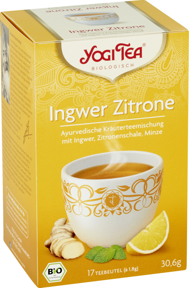 Abbildung des Sortimentsartikels Bio Yogi Tee Ingwer Zitrone 17x1,8g