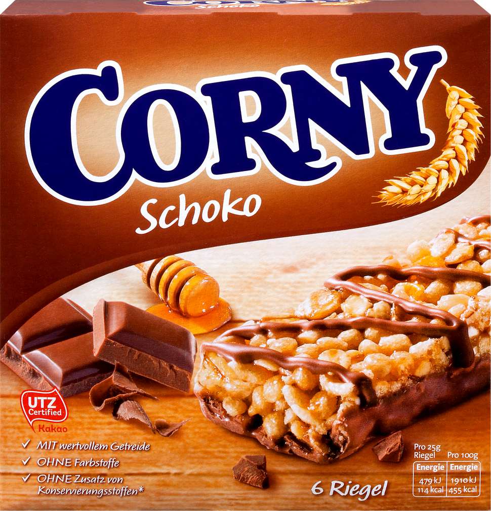 Abbildung des Sortimentsartikels Corny Schoko 6 Riegel