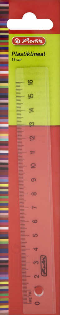 Abbildung des Sortimentsartikels Herlitz Plastiklineal 16 cm