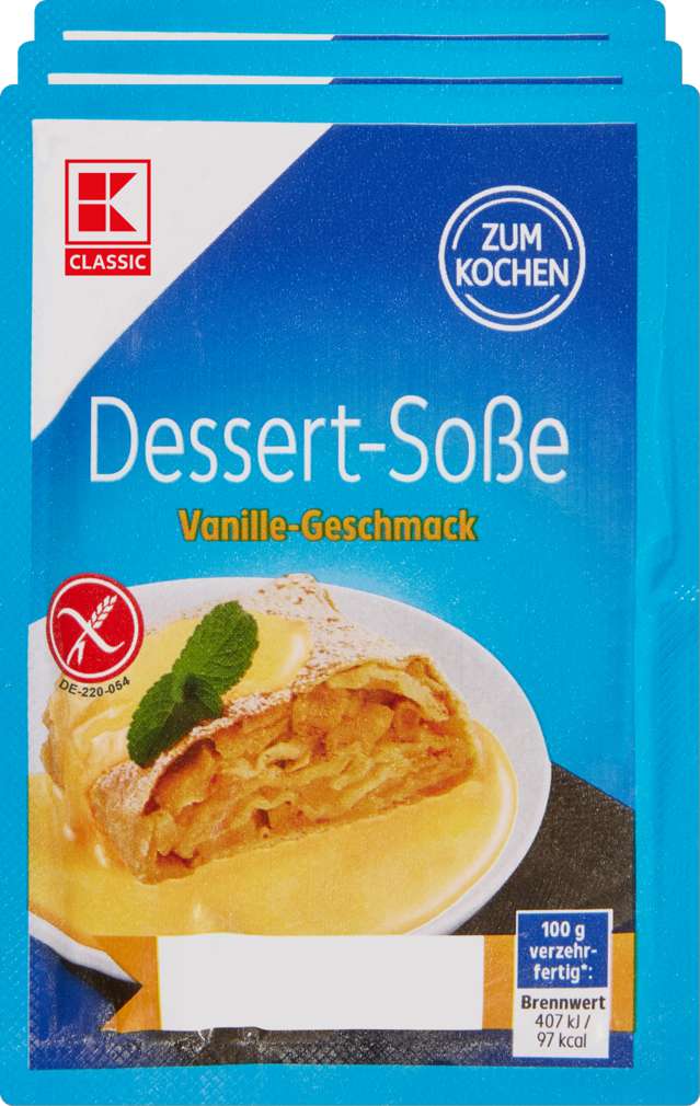 Abbildung des Sortimentsartikels K-Classic Dessert-Soßenpulver Vanille, zum Kochen 3er Packung