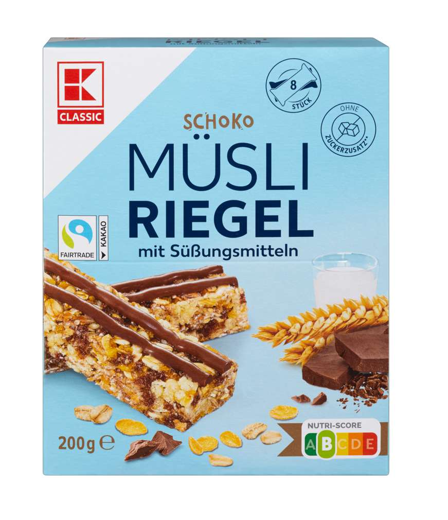 Abbildung des Sortimentsartikels K-Classic Müsliriegel Schoko free 8x25g