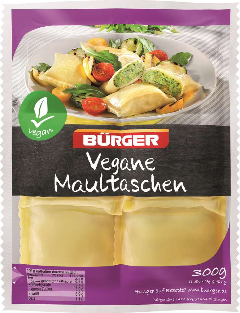 Abbildung des Sortimentsartikels Bürger Maultaschen vegan 300g