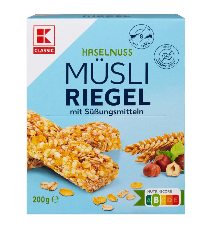 Abbildung des Sortimentsartikels K-Classic Müsliriegel Haselnuss free 8x25g