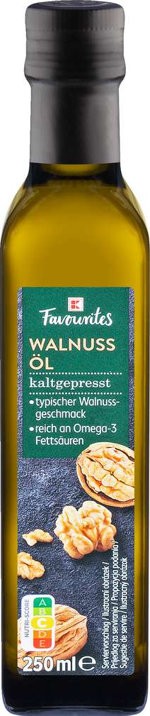 Abbildung des Sortimentsartikels K-Favourites Walnussöl kaltgepresst 250ml