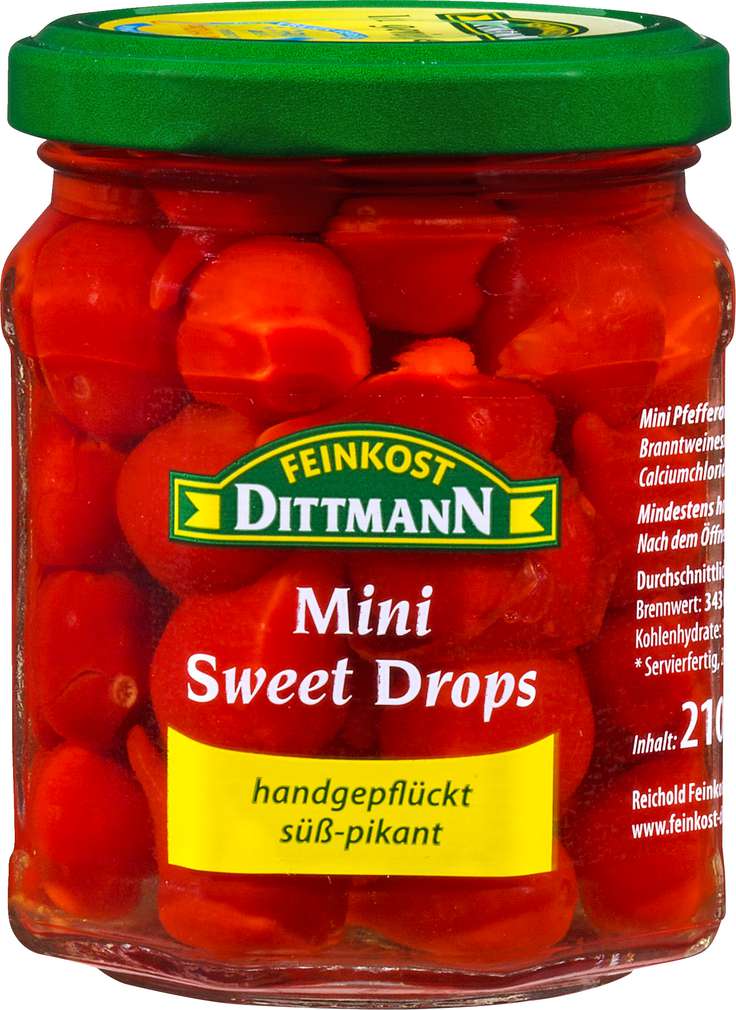 Abbildung des Sortimentsartikels Feinkost Dittmann Mini Sweet Drops 210g