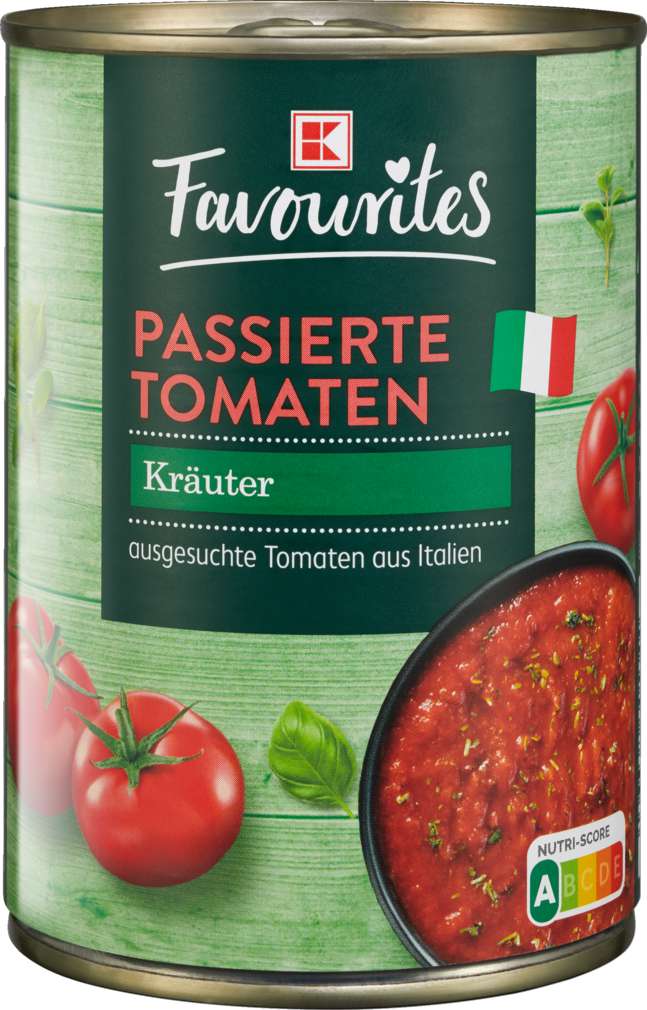 Abbildung des Sortimentsartikels K-Favourites passierte Tomaten mit Kräutern 400g