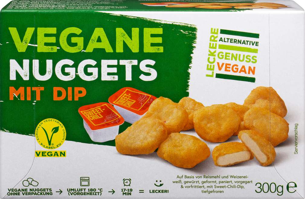 Abbildung des Sortimentsartikels SK Meat Vegane Nuggets mit Dip 300g