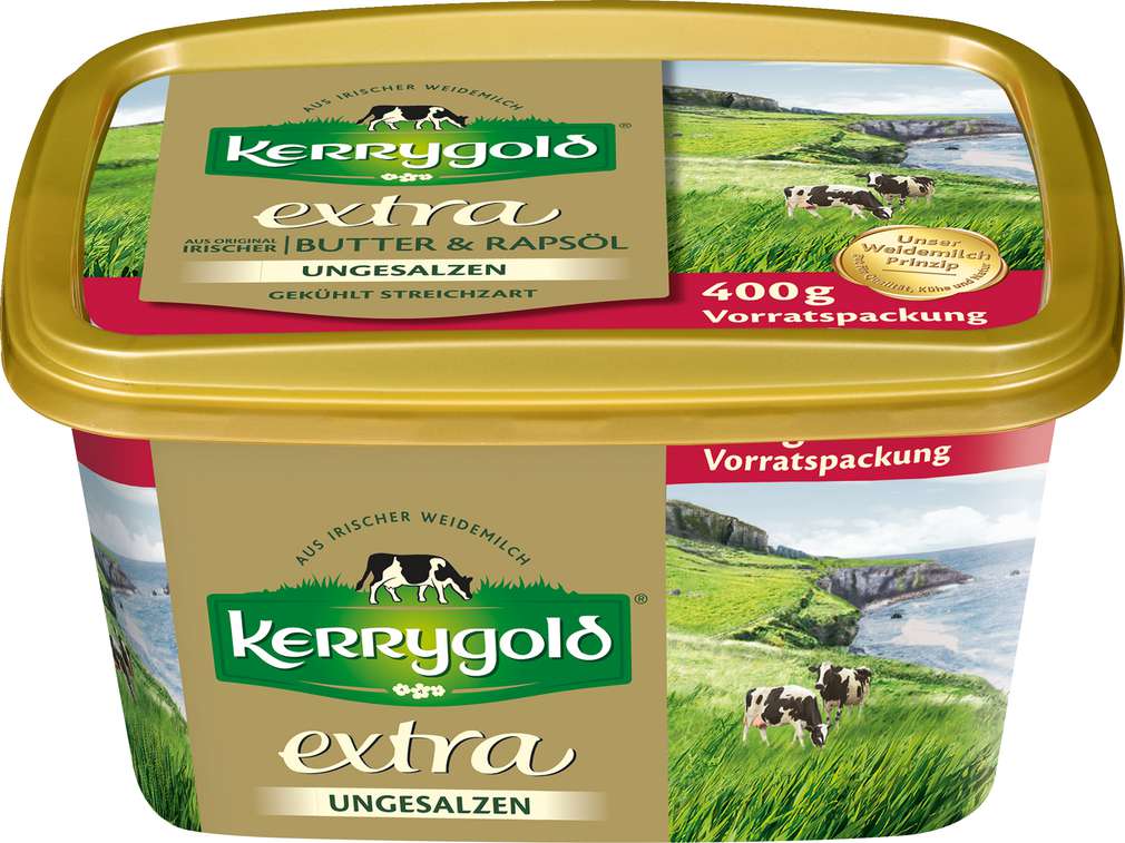 Abbildung des Sortimentsartikels Kerrygold extra, Irische Butter & Rapsöl ungesalzen 400g