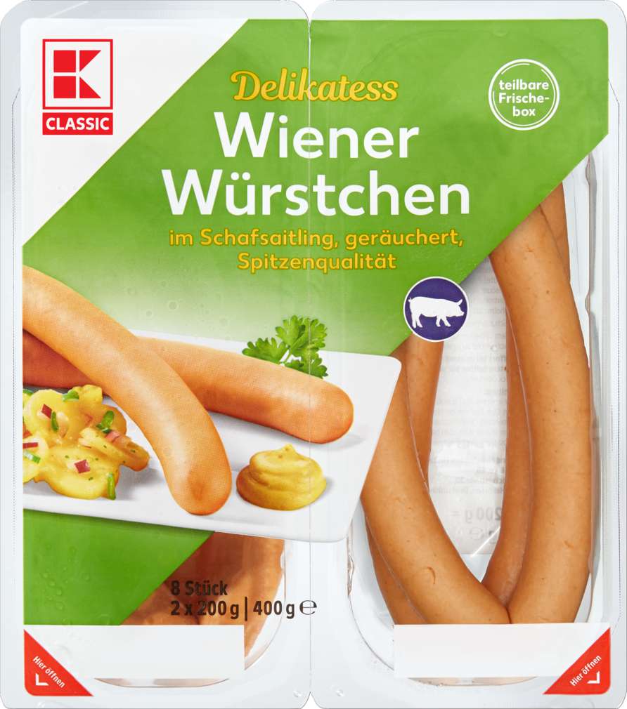 Abbildung des Sortimentsartikels K-Classic Delikatess Wiener 400g
