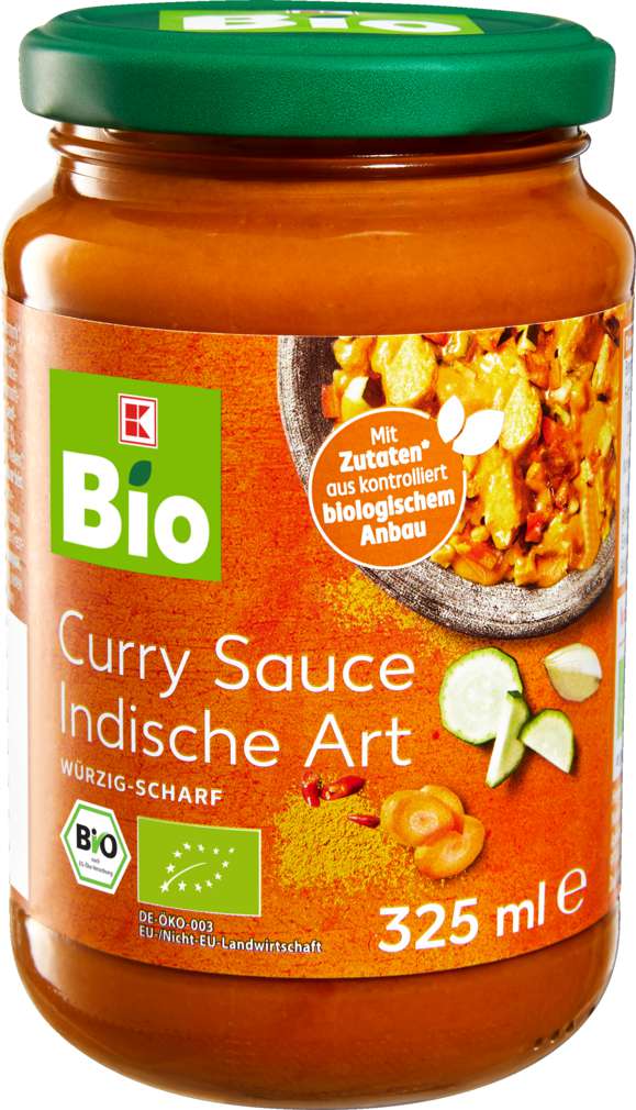 Abbildung des Sortimentsartikels K-Bio Indische Sauce Curry 325ml