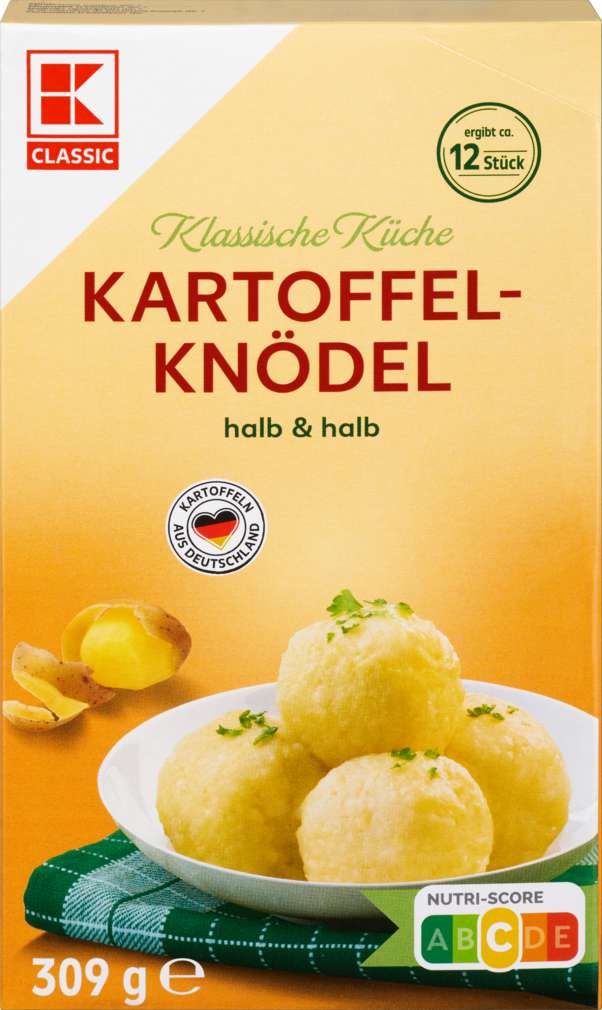 Abbildung des Sortimentsartikels K-Classic Kartoffelknödel halb und halb 12 Stück 309 g