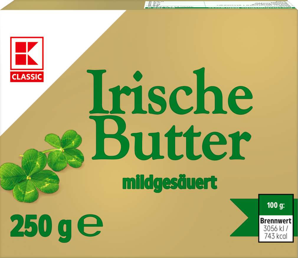 Abbildung des Sortimentsartikels K-Classic Irische Butter 82% Fett 250G