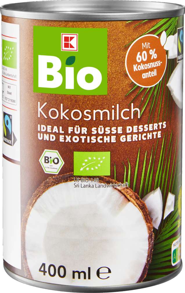 Abbildung des Sortimentsartikels K-Bio Kokosmilch 400ml