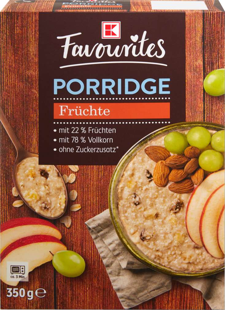 Abbildung des Sortimentsartikels K-Favourites Porridge Früchte 350g