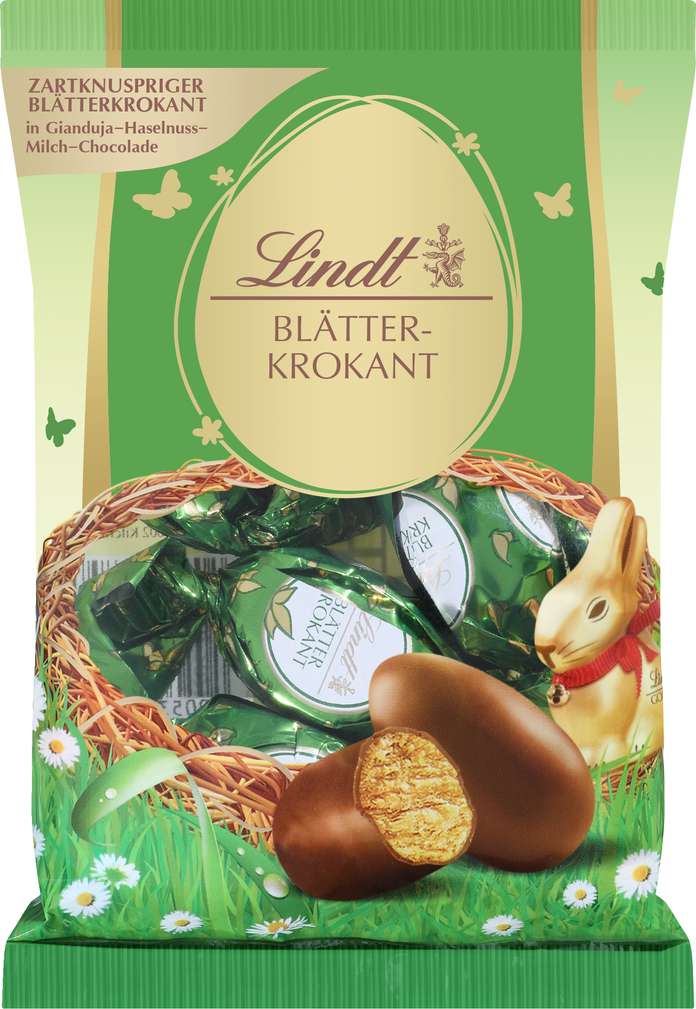 Abbildung des Sortimentsartikels Lindt Blätterkrokant-Eier 85g