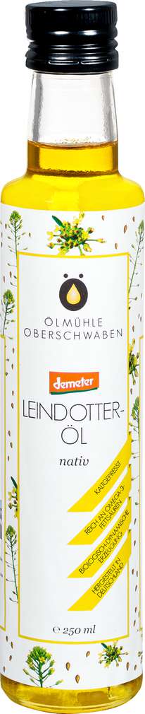 Abbildung des Sortimentsartikels Ölmühlen Oberschwaben Demeter Leindotteröl nativ 250ml