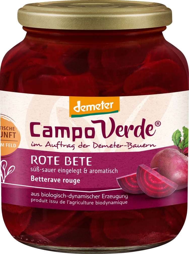 Abbildung des Sortimentsartikels Campo Verde Demeter Rote Bete 680g