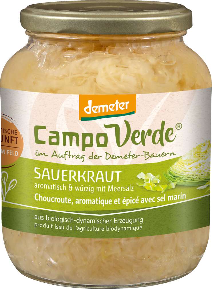 Abbildung des Sortimentsartikels Campo Verde Demeter Sauerkraut 680g