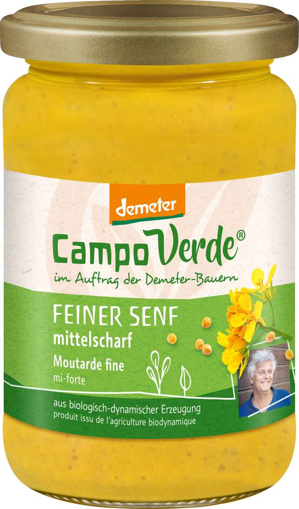 Abbildung des Sortimentsartikels Campo Verde Demeter Senf fein 210ml