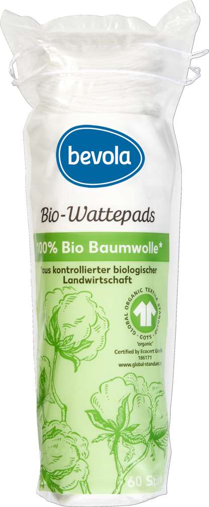 Abbildung des Sortimentsartikels Bevola Bio Wattepads 60 Stück