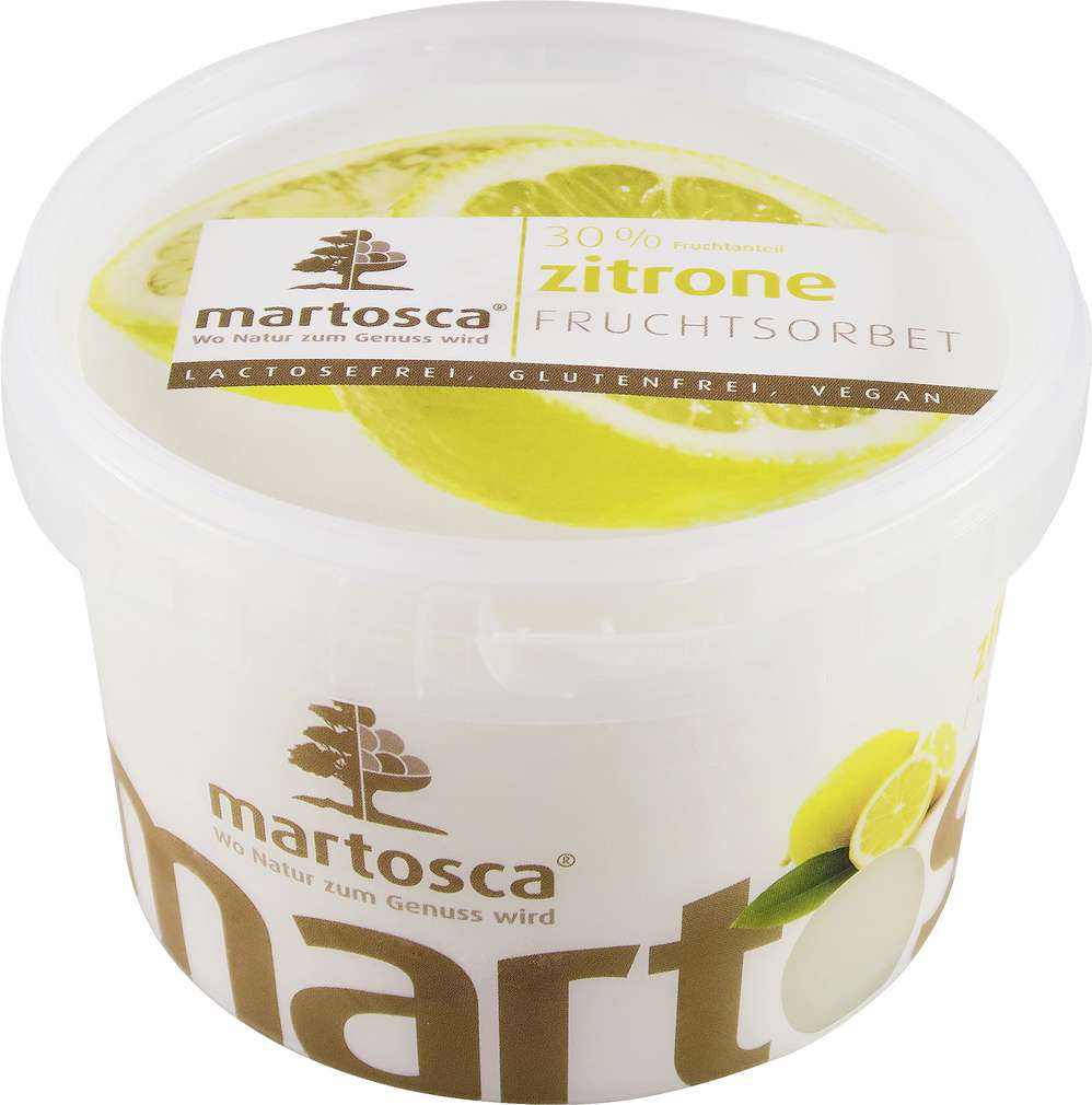 Abbildung des Sortimentsartikels Martosca Fruchtsorbet Zitronen 500ml
